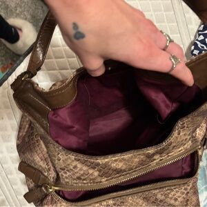 Brown Snakeskin Pattern Women's Bag